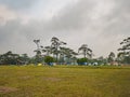 Campground on Phu Kradueng mountain national park in Loei City Thailand