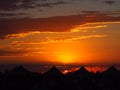 Campground. Sunset. Royalty Free Stock Photo