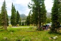 Campground at Trial Lake in the Uintas in Utah Royalty Free Stock Photo