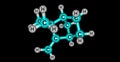 Camphene molecular structure isolated on black Royalty Free Stock Photo