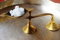 Camphor aarti holder Royalty Free Stock Photo
