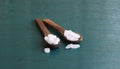 Camphor and Edible Camphor on a Wooden Board Royalty Free Stock Photo