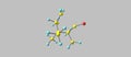 Camphor molecular structure isolated on grey background Royalty Free Stock Photo