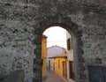 Campi Bisenzio, Italy, Medieval door of St.Stephen, Porta Santo Stefano to the north, old town walls.