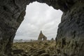 Campiecho Beach in Asturias and its incredible rocks and cliffs Royalty Free Stock Photo