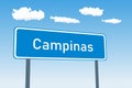 Campinas city sign in Brazil