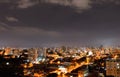 Campinas at night from above , in Brazil