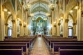 Campinas, Sao Paolo/Brazil - September 20 2012: Basilica of Our Lady of Carmel, interior view no persons