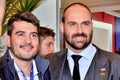 Politician Eduardo Bolsonaro taking photos at CPAC BRASIL in Campinas