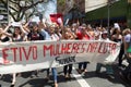 Campinas, SÃÂ£o Paulo, Brazil - September 29 2018. NotHim #elenÃÂ£o movement in a national day of protests Royalty Free Stock Photo