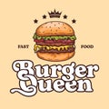 Burger Food and drink logo design template