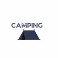 Camping logo design Royalty Free Stock Photo