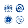 Camping Adventure Logo Circle Collection Royalty Free Stock Photo