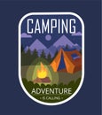 Camping adventure logotype Royalty Free Stock Photo