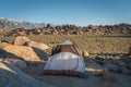 Camping in Alabama Hills Royalty Free Stock Photo