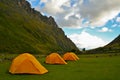 Camping in the Andes