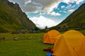 Camping in the Andes