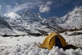 Camping at Annapurna Base Camp Royalty Free Stock Photo