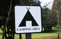 Camping Area Sign Royalty Free Stock Photo