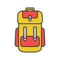 Camping backpack color icon Royalty Free Stock Photo