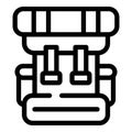 Camping backpack icon, outline style