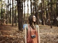 Camping Backpacker Photographer Camera Adventure Concept