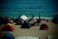 Camping on the beach in Vama Veche