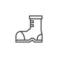 Camping boot outline icon