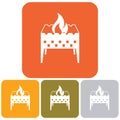 Camping brazier icon