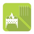 Camping brazier icon