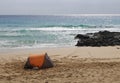 Camping on the Burro beach, Corralejo Natural Park