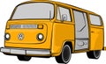 Camping bus or camper van illustration