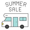 Camping Car icon, Summer sale related vector Royalty Free Stock Photo