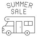 Camping Car icon, Summer sale related vector Royalty Free Stock Photo