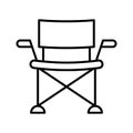 Camping chair icon. Fishing folding chair. Folding seat