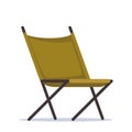 Camping chair. Summer portable outdoor furniture for traveling. Vector illustration