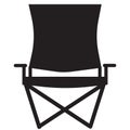 Camping chair on white background. fishing folding chair sign. travel portable chair for outdoor symbol. flat style