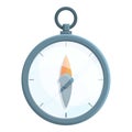 Camping compass icon, cartoon style