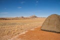 Camping in desert of Namib-Naukluft National Park, Namibia Royalty Free Stock Photo