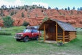 Camping at Devils Tower, Wyoming, USA Royalty Free Stock Photo