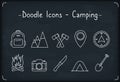 Camping Doodle Icons