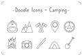 Camping Doodle Icons