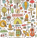 Camping doodle set