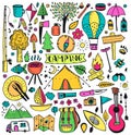 Camping doodle set