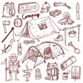 Camping - doodles collection