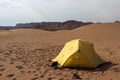 Camping in dunes, Dasht-e Kavir desert, Iran.