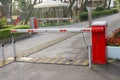 Camping entrance barrier Royalty Free Stock Photo