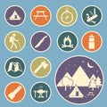Camping equipment icon Royalty Free Stock Photo