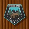 Camping explore summer patch emblem