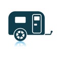 Camping Family Caravan Car Icon